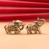 Brasses Elephant Ornaments Symbolizing Wealth Wisdoms and Good Fortunes for Gift Giving or Home Office Decoration