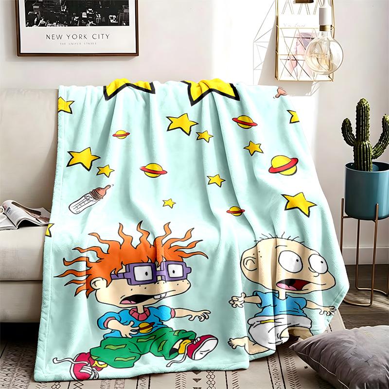 Rugrats Theme Blanket Suitable For The Sofa Camping And Travel Made Of Soft Flannel Material An Ideal Gift For Occasions Such As Birthday
