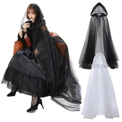 1/2 Stück Halloween Hexenumhang Elegantes Maskenball-Event Umhang Doppellagig Cosplay Vampir Kostüm Zubehör für Mottoparty Robe