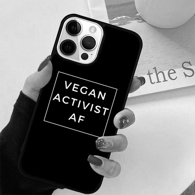 VEGAN FOOD QUOTES ANIMAL LOVE VEGGIE Phone Case Cover For iPhone 17 Air 15 16 Pro Max 14 13 12 11 Pro Max Plus