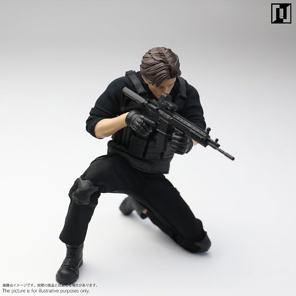 HiPlay Mirrfig 1/12 Male Articulated Figure Slim Muscular Body Type MF002 Yellow Skin DX Version
