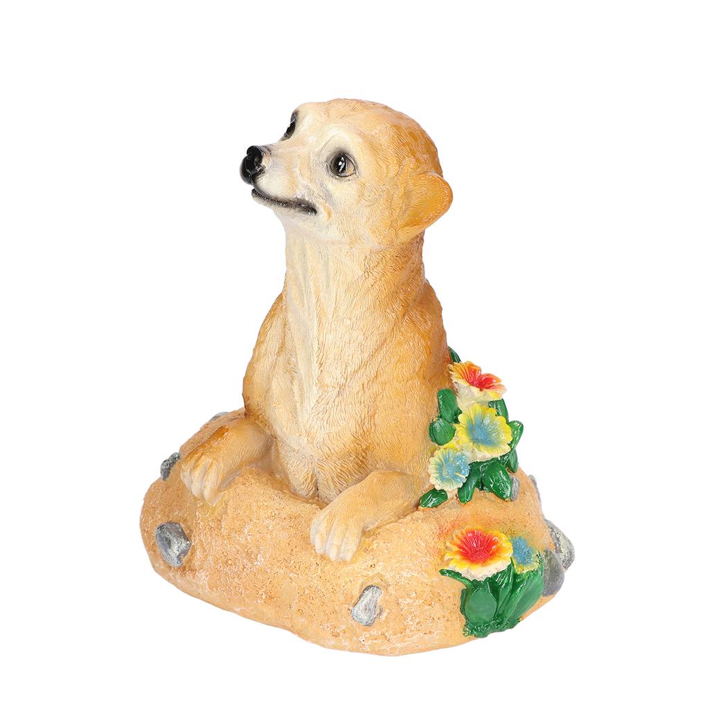 Straw Hat Meerkat Ornaments Meerkat Garden Statue Flower Pot Decoration Resin Crafts for Lawn