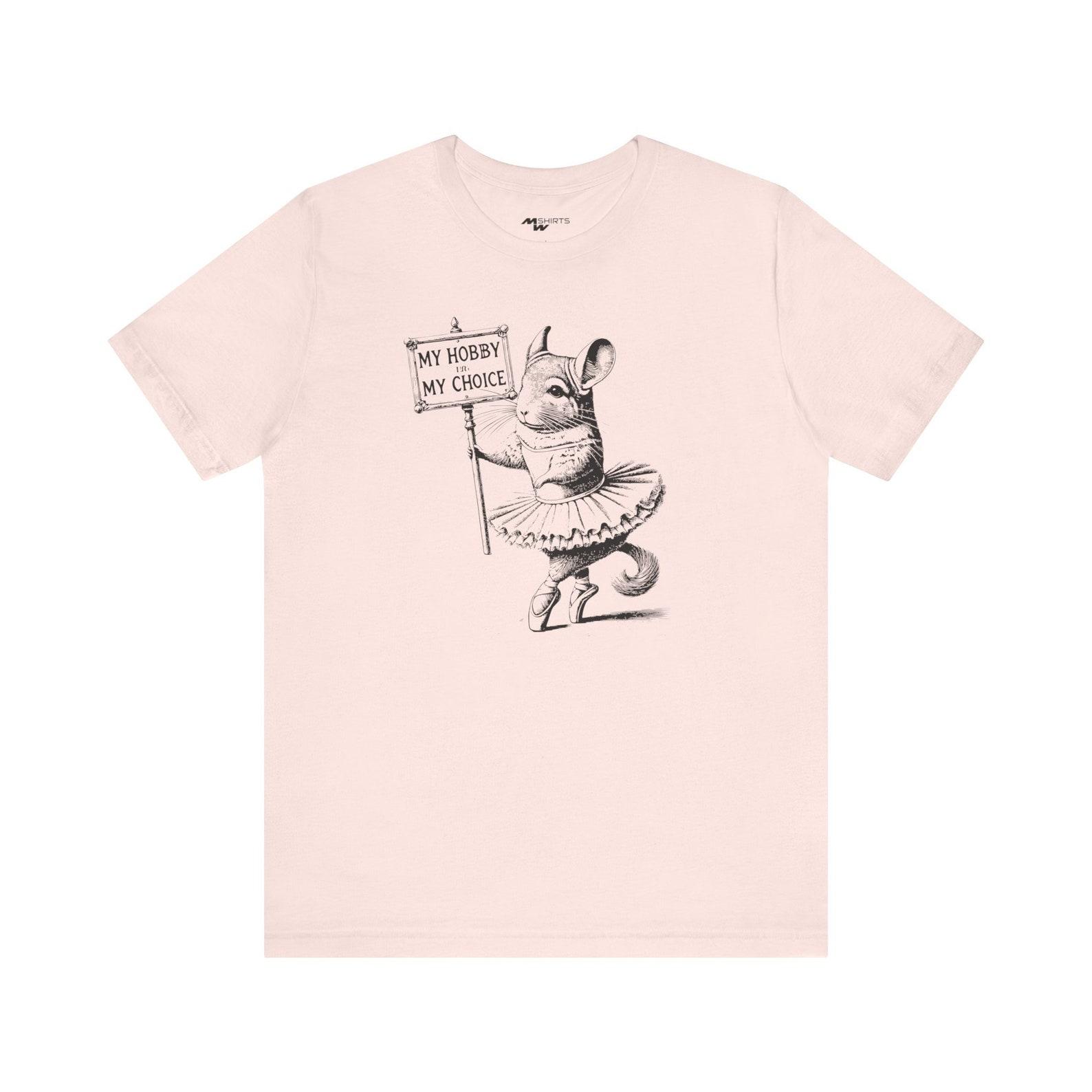 Ballet Chinchilla T-Shirt - Copper Engraving Vintage Style/ Unisex Jersey Short Sleeve Tee L
