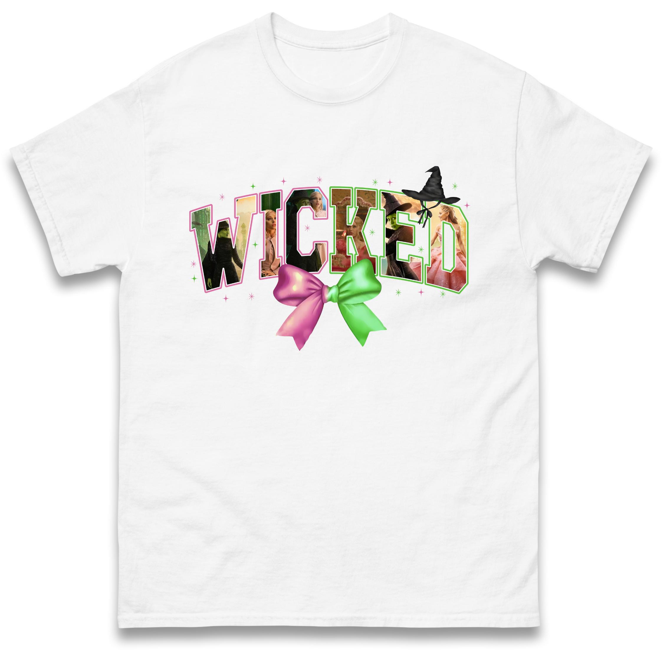 

Wicked pink & green Bow Mens T Shirt Womens Tops Tees L