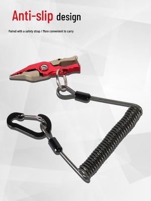 Einziehbare Stahlseil-Angel-Lanyard mit Anti-Verlust-Gummiseil und 304-Stahlring, in mehreren Farben erhältlich.