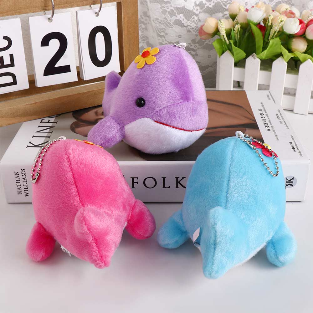 Hanging Pendant Stuffed Toy Backpack Pendant Whale Plush Pendant Whale Plush Doll Keyring Keychain