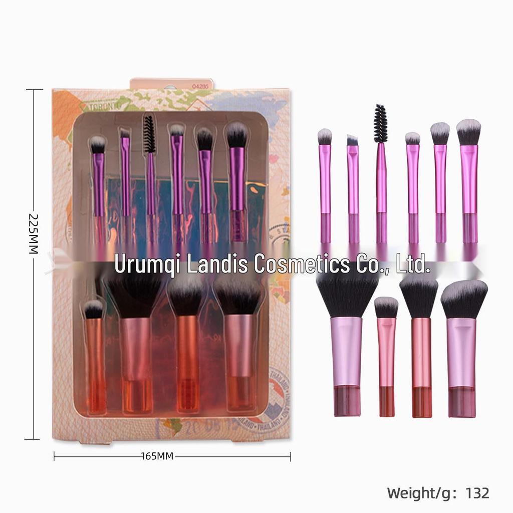 RT Series Makeup Brush & Sponge Set: Blending & Eyeshadow Brushes with Beauty Sponge