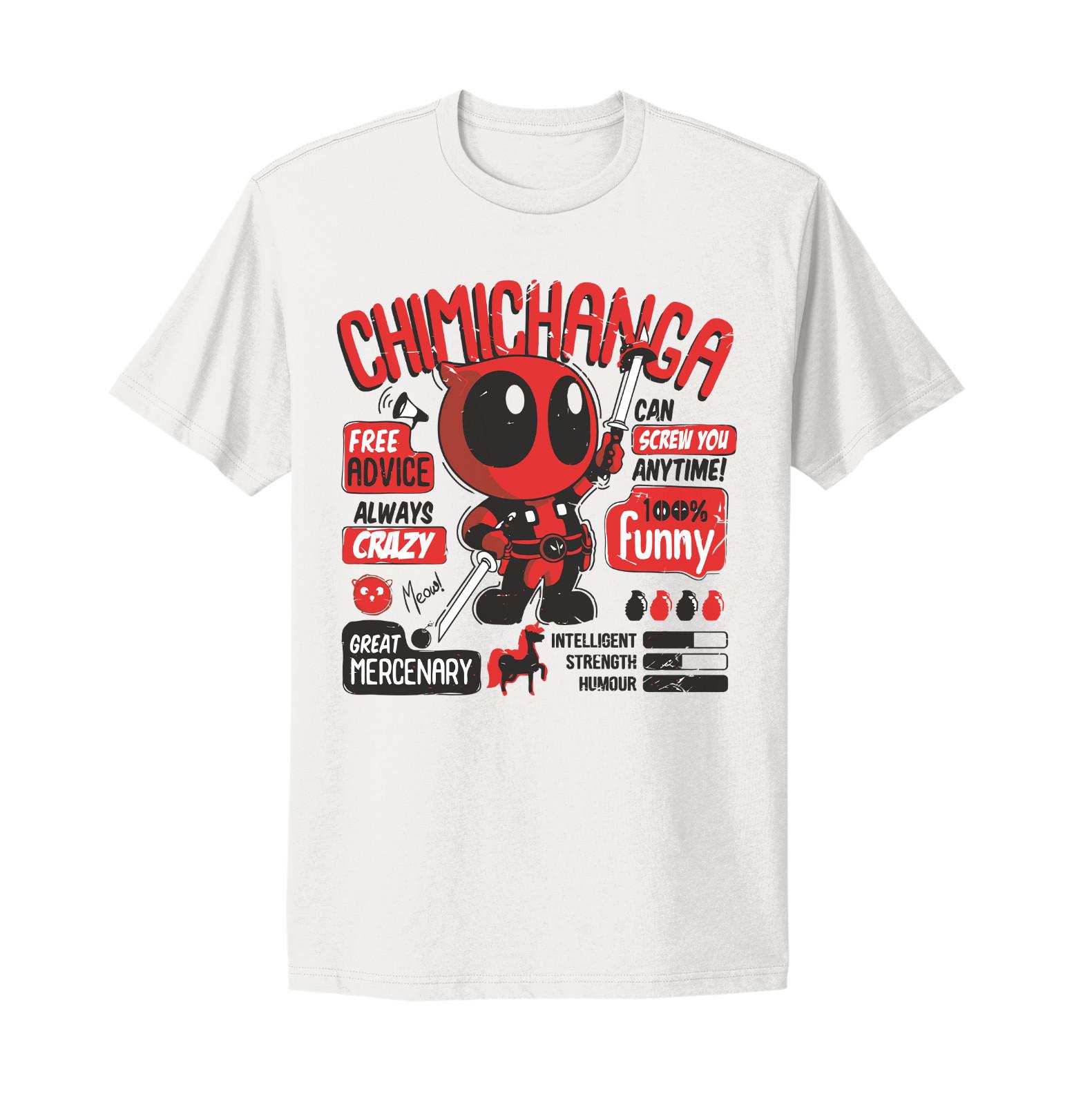 Deadpool Chimichanga Marvel Movie design funny gift T-shirt S
