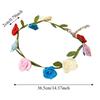 Dopamine Style Satin Cloth Flower Choker Collarbone Choker Summer Clavicle Chain  Gift