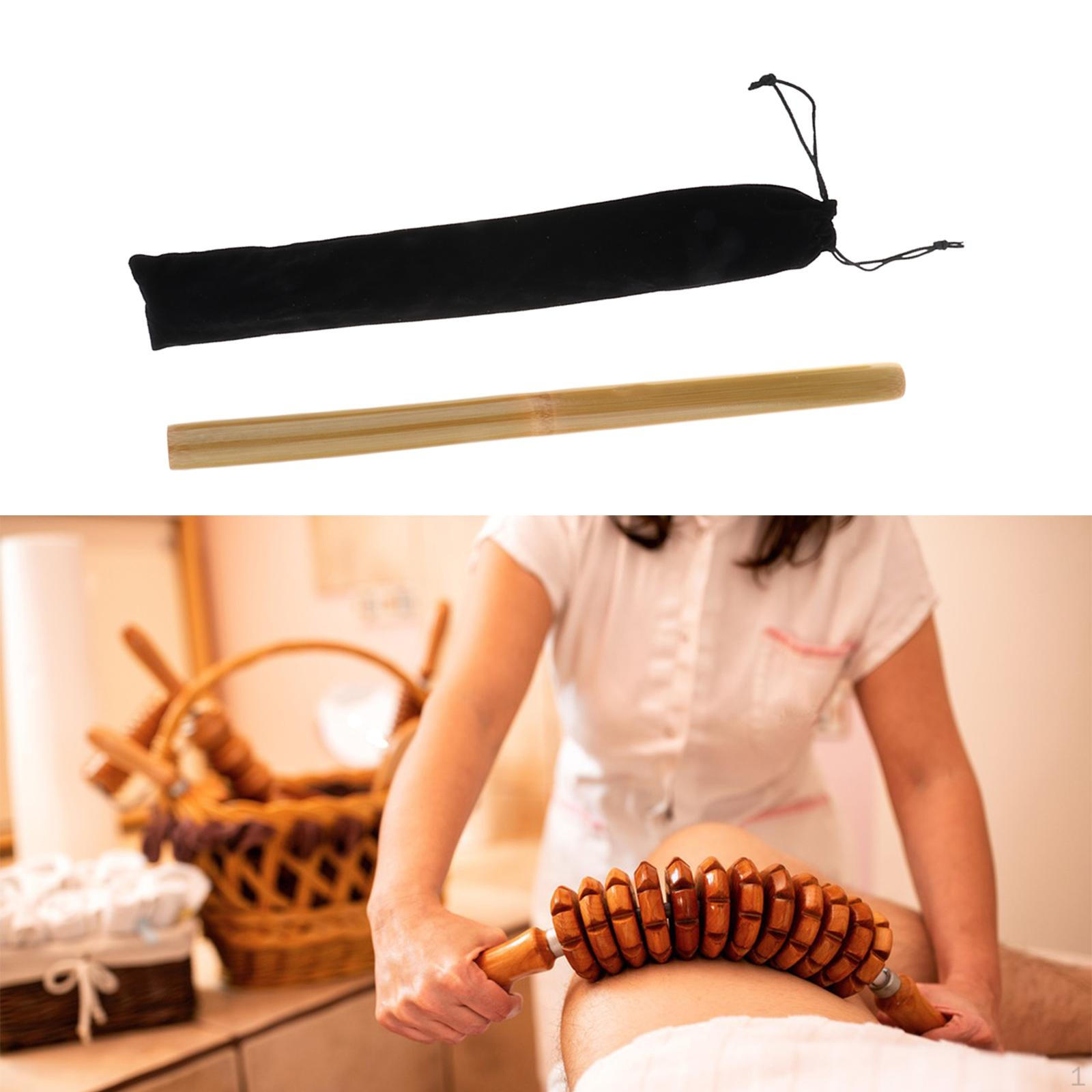 Бамбуковый инструмент Гуаша Палочка Гуаша Ручной скребковый массажер 30x1cm with Bag — фото 14