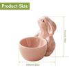 Egg Cups for Soft Boiled Eggs, Easter Egg Holder Soft Boiled Egg Cups Creative Egg Display Stand Ceramic Rabbit Bunny Egg Cup Holder for Home Decor