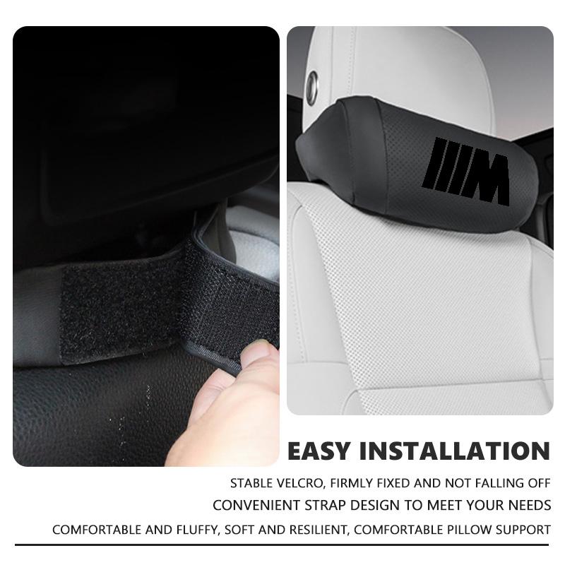 OOYR4 Car Neck Pillow Protector Seat Headrest Soft Neck Cushion Support For BMW X1 X2 X3 X4 X5 X6 F49 F39 F25 G01 F16 G06 G07 F25 F30