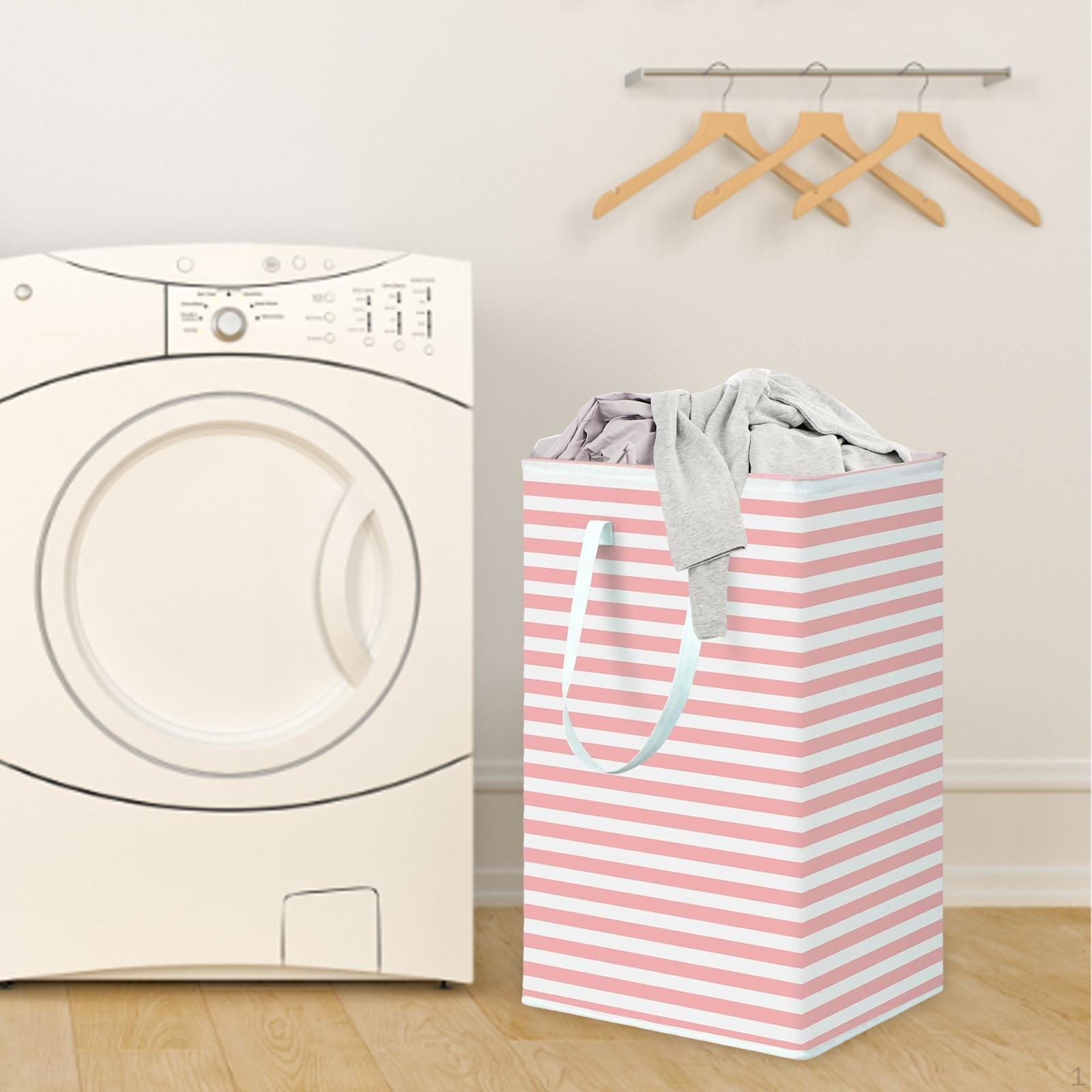 Laundry Basket with Easy-Carry Handles for College Dorms Red