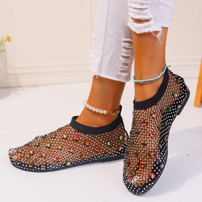 New Plus Size Flat Colorful Mesh Sandals