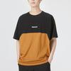 Timberland Color Block Logo Round Neck Short Sleeve T-Shirt Men Tops Brown Black A5NGG-P56
