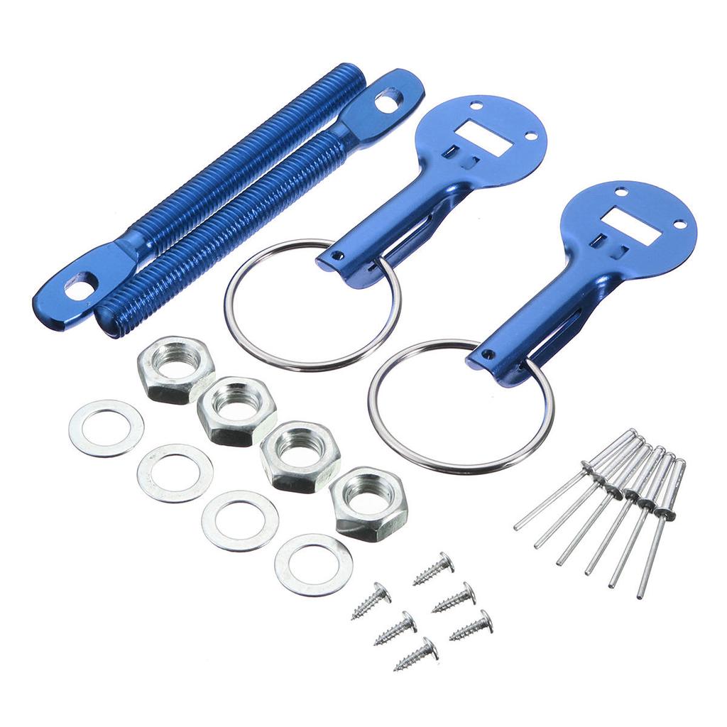 Buy Universal Alloy Racing Car Vehicle Hood Fasten Pin Pins Lock Latch Mount Kit Black at
