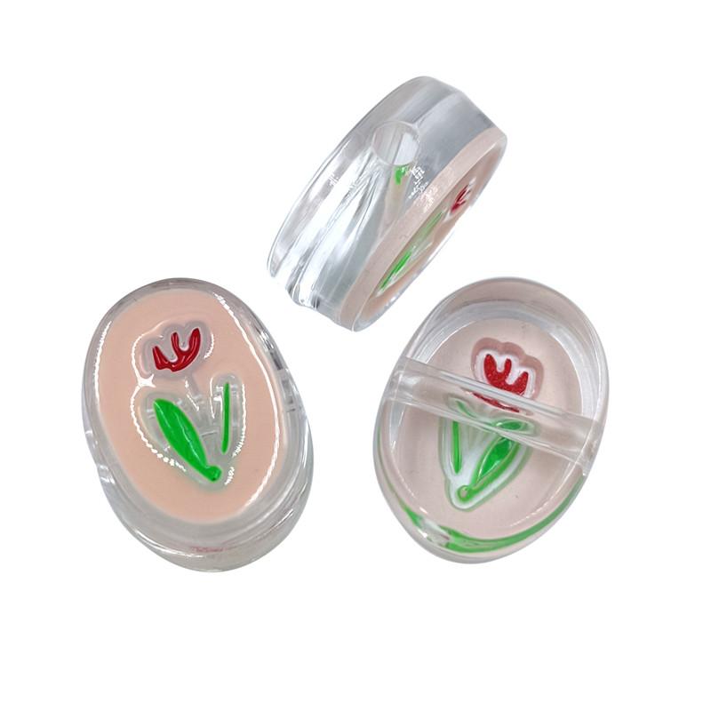 Kreativ für Schmuckherstellung 3 Stück Blume Hundeform Acrylperlen Anhänger Halskette Armband Großhandel DIY Fundstücke