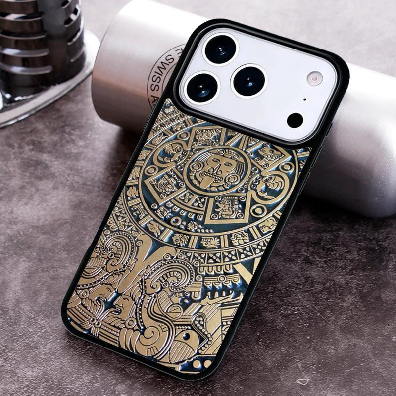 

Mayan Calendar Wood Pattern pattern Phone Case for iPhone 17 16 15 Pro Max Air 14 13 12 11 Plus Shockproof Capa Cover iPhone 14 Pro