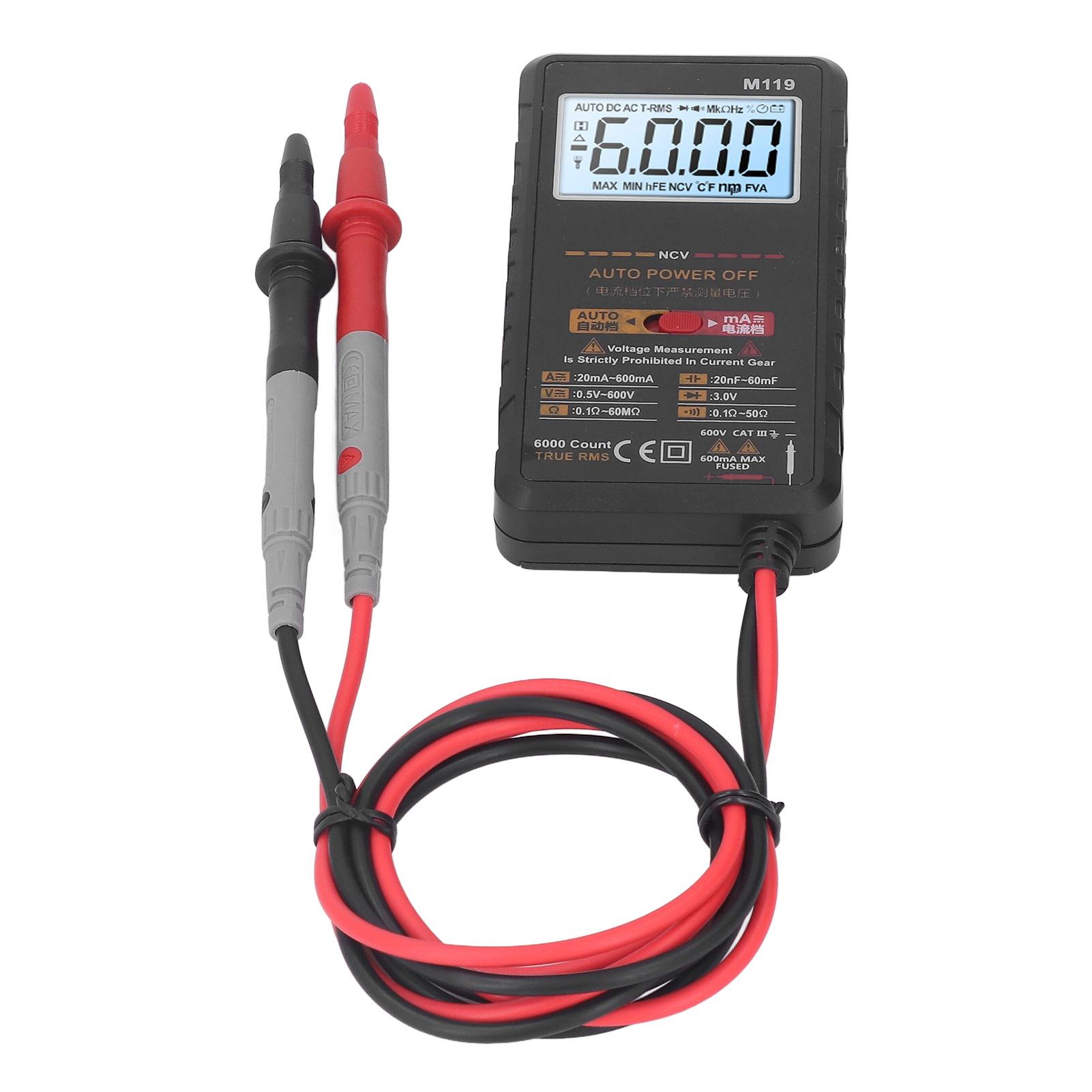 

Ручний цифровий мультиметр Автоматичний діапазон Безконтактний тестер напруги Струм Опір