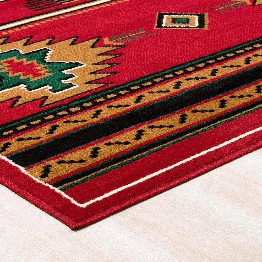 Tribal Animal Moroccan Turkish Southwest Native American Navajo Indian Rustic Lodge Aztec Geometric Modern Flannel Floor Rugs