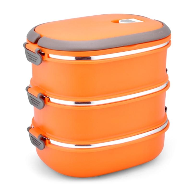 Stainles Steel Food Storage Container Many Tiers Insulated Lunch Boxs for Home Use