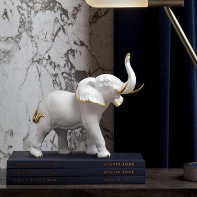 Ornement Éléphant Luxe Léger Moderne - Artisanat en Résine pour Décoration de Bureau, Salon ou Meuble TV