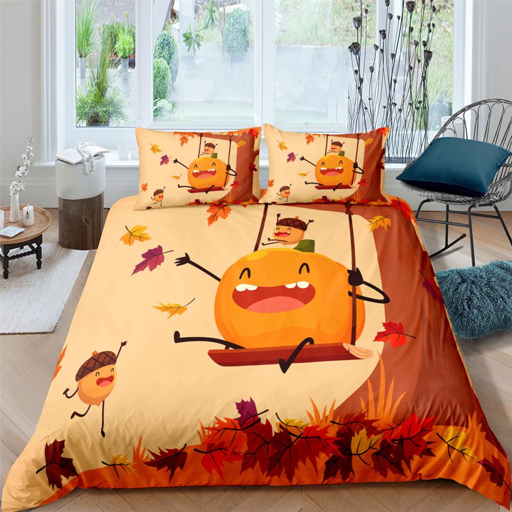 Cat Flowers King Queen Duvet Cover Cartoon Kitty Floral Bedding Set For Kids Lovely Animals Black 2/3pcs Polyester Quilt Cover
