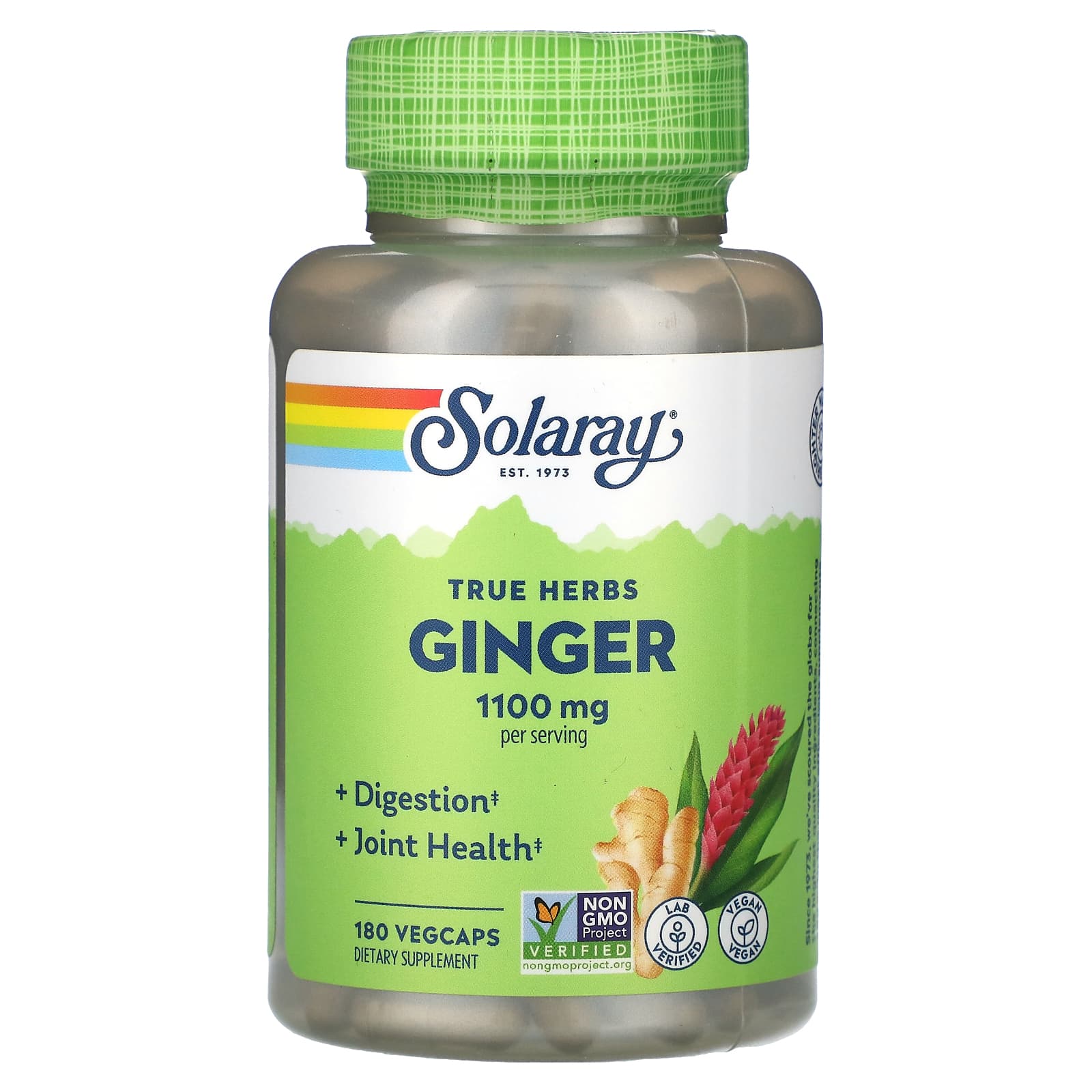 

True Herbs, Ginger, 1,100Mg, 180 Veggie Caps (550Mg per Capsule)