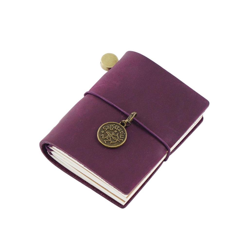 Cross-border Traveler's Mini Loose-leaf Cowhide Pocket Journal