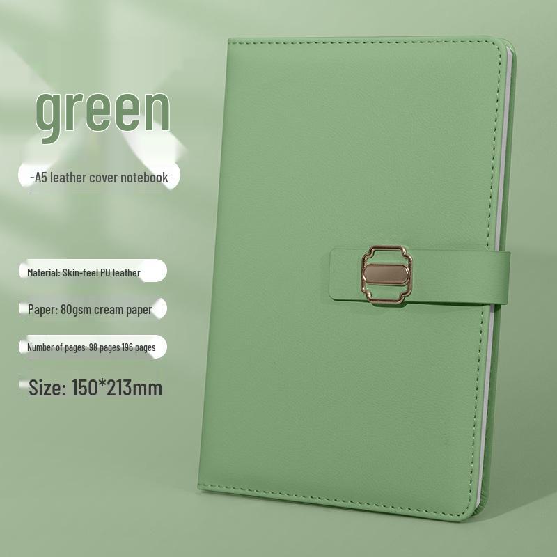 Office Student Notebook with Buckle - Paperback Diary for Homework