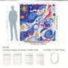 1Pc Starry Night Shower Curtain Fabric Swirl Wave Design Sky Stars Holiday Elements Bathroom Decoration Polyester Fabric With