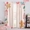 2pcs,2D Plane Printing Minimalist Curtains Christmas Ornaments Gifts Stars (3) Polyester (without Rod) Gifts Ldeal for Bedroom