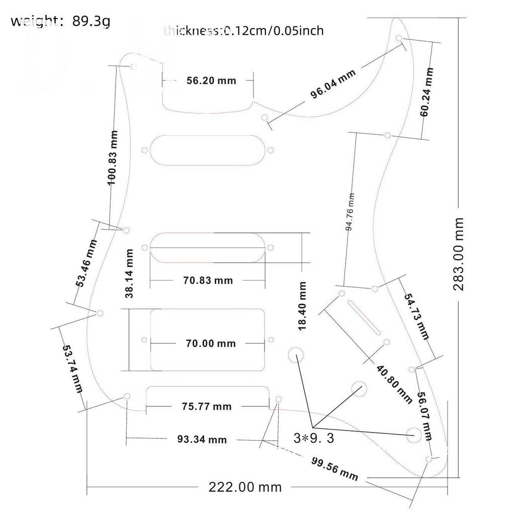 Aluminiumlegierung SSH E-Gitarren-Schlagbrett - Single Single Humbucker Konfiguration