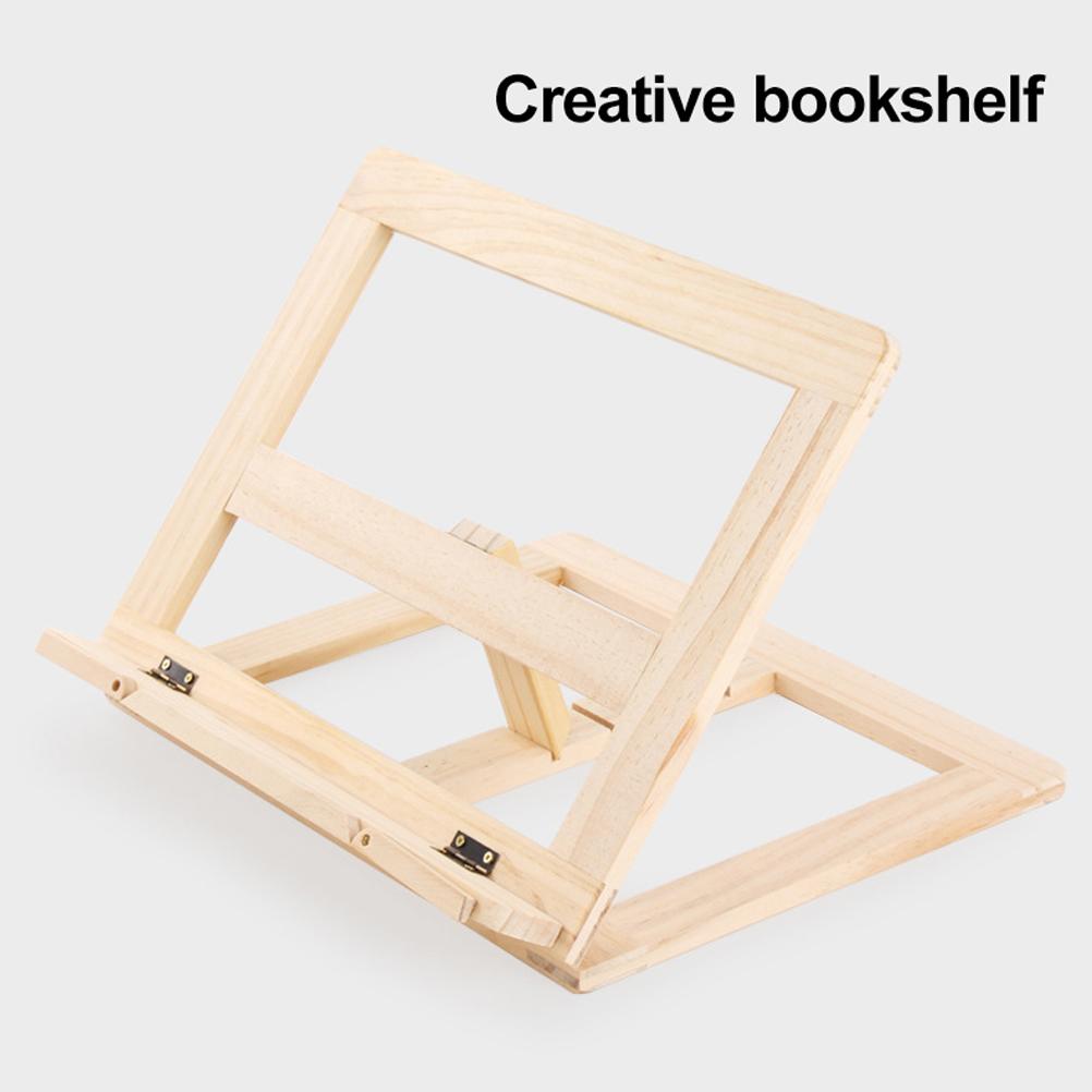 Portable Wooden Lectern for Books Wooden Reading Stand Adjustable and Foldable Lectern for Cookbooks Recipes Tablet