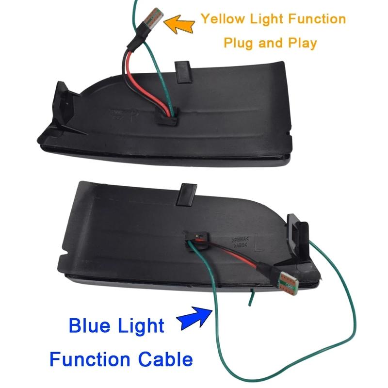 2pcs Dynamic Sequential Blinker Amber LED Side Mirror Turn Signal Light For Ford Ranger T6 2012-2019 Raptor & Wildtrak Everest