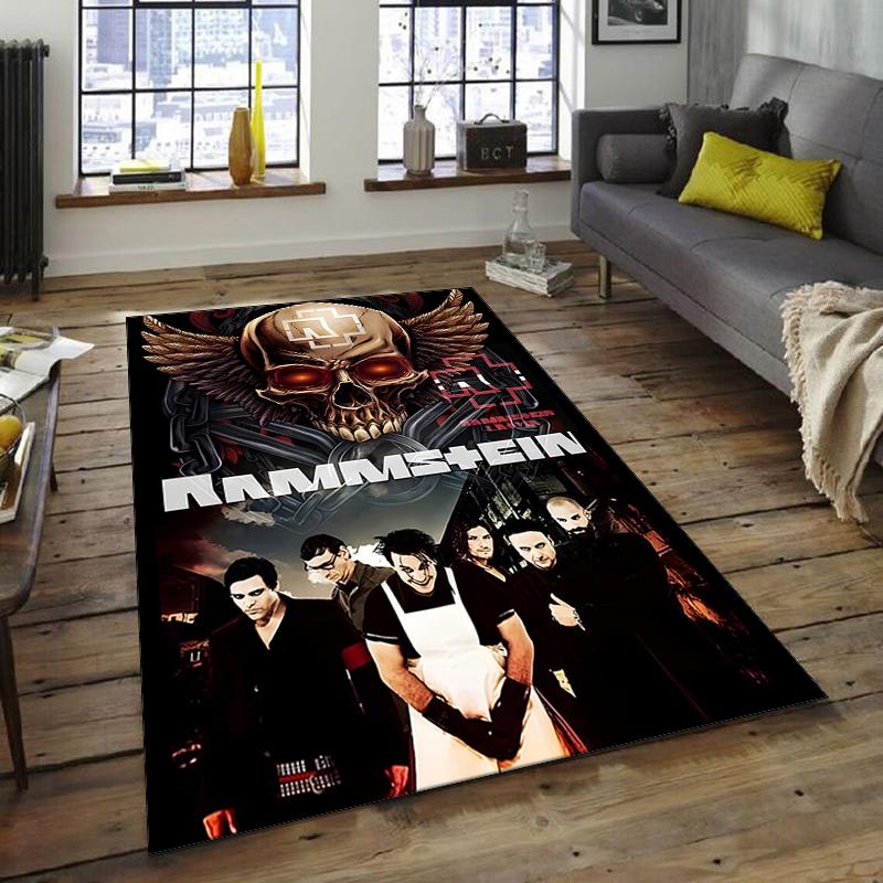 1 Stück Rammstein1 Design Teppich - Rutschfest, Weich & Gemütlich Fußmatte für Wohnzimmer, Schlafzimmer, Büro - Innen-/Außenbereich Dekorteppich