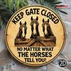 Vintage Horse Metal Sign Rustic Wall Art Home Garage Cafe Decor Gatekeeper