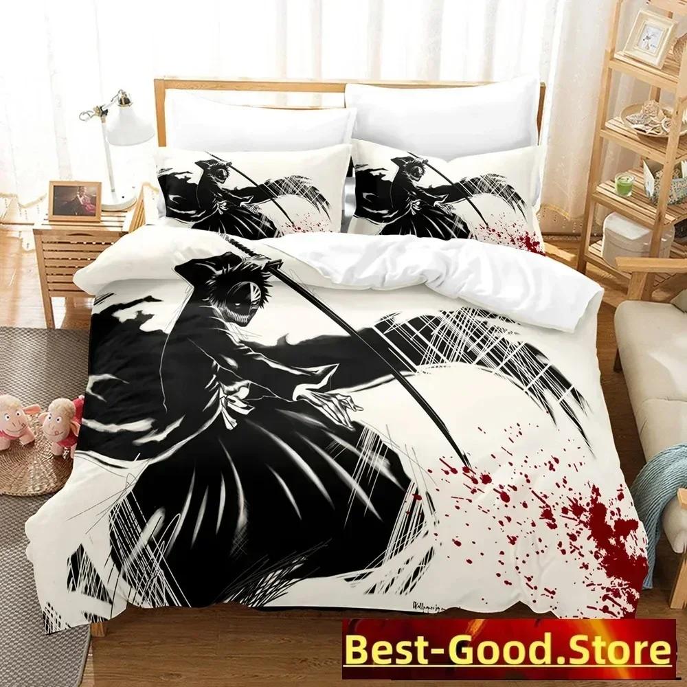 Fashion Anime 3D The Bleach Bedding Set Printed Bed Set With Pillowcase Bed Duvet Cover Soft Queen King Size Bedclothes Home