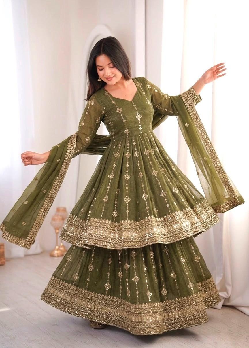 Desigenr Pakisatni Top Palazzo Sharara Suit Indian Party Wear Salwar Kameez