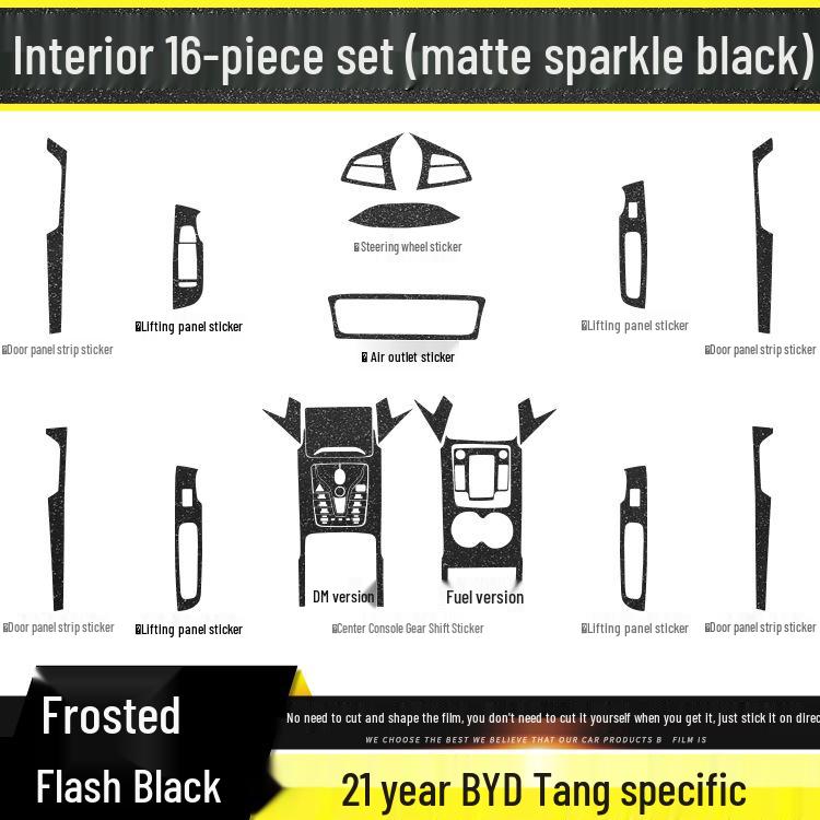 BYD Tang 21-24 Carbon Fiber Interior Anti-Kick Stickers