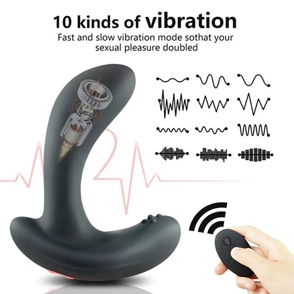 Wireless Remote Control Male Prostate Massager Inflatable Anal Plug Vibrating Butt Plug Anal Expansion Vibrator Sex Toys For Men