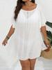 Women's Plus Size Beach Ruffled Cover-Up Dress Coverups Dress Summer Bathing Suit Beachwear Shirt Beach Short Dress Clothes