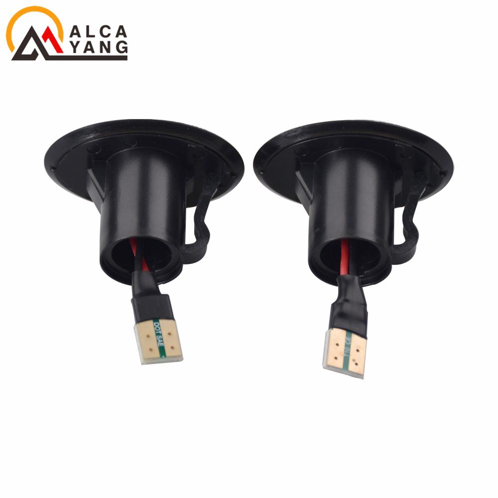 2PCS Led Dynamic Side Marker Turn Signal Light for Fiat 500 Ford KA Lancia Lybra Ypsilon Maserati GranCabrio Granturismo