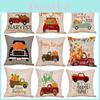 Decorative Pumpkin Car Throw Pillow Cover With Invisible Zipper For Cozy Spaces
