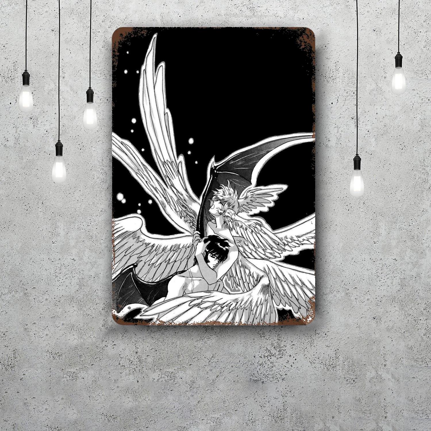 

devilman crybaby Classic Poster Rusty Metal Plaque Retro Decorative Plate Bar Man Cave Garage Club Metal Sign Wall Decoration 20x30cm（7.8x11.8inch）