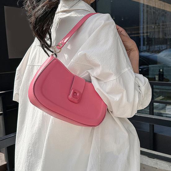 Solid Color Ladies Shoulder Bag Minimalistic Reliable Large Capacity Sling