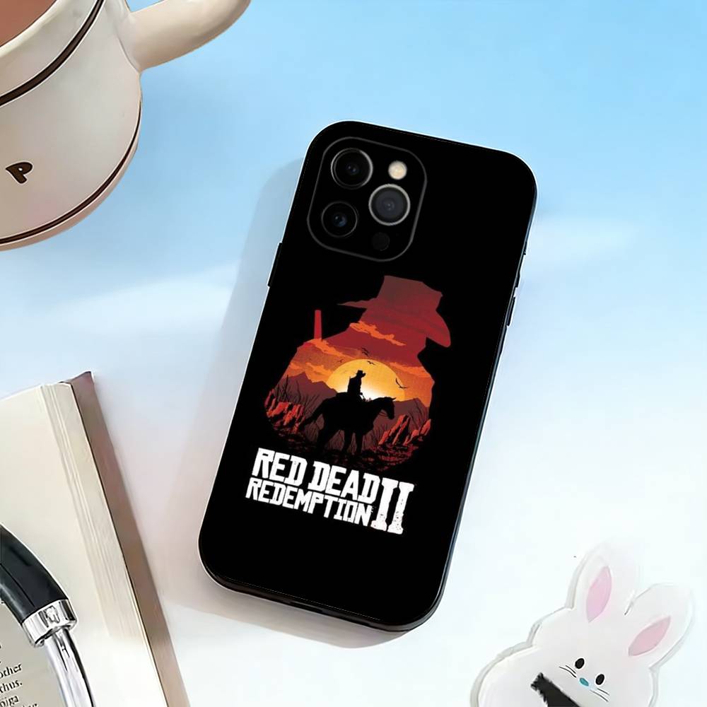 

game of the-Red Dead Redemption 2 Phone Case For iPhone 17, 16,15,14,13,12,11 Plus,Pro Max, Others Soft Black Cover iPhone16e