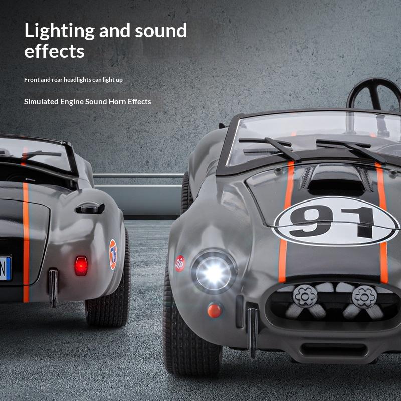 Shelby Cobra Replica Alloy Car Model 1:24 Convertible Retro Collection Classic Car Toy Car Boy Holiday Birthday Gift