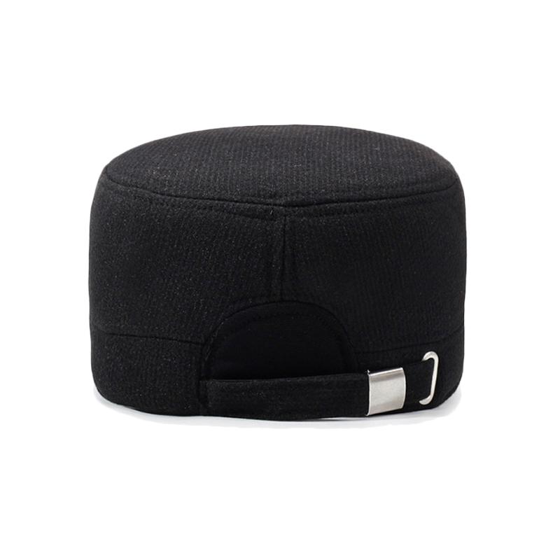 Men's Winter Hat Middle-Aged and Elderly Warm Wool Flat Cap Dad Baseball Cap Thick Cap