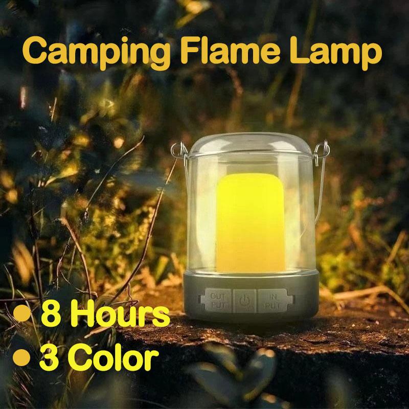 Outdoor Camping LED Flashlight Touch 3 Colors USB Rechargeable Portable LED Tent Lanterna Outdoor Portable Emergency Light Bulb